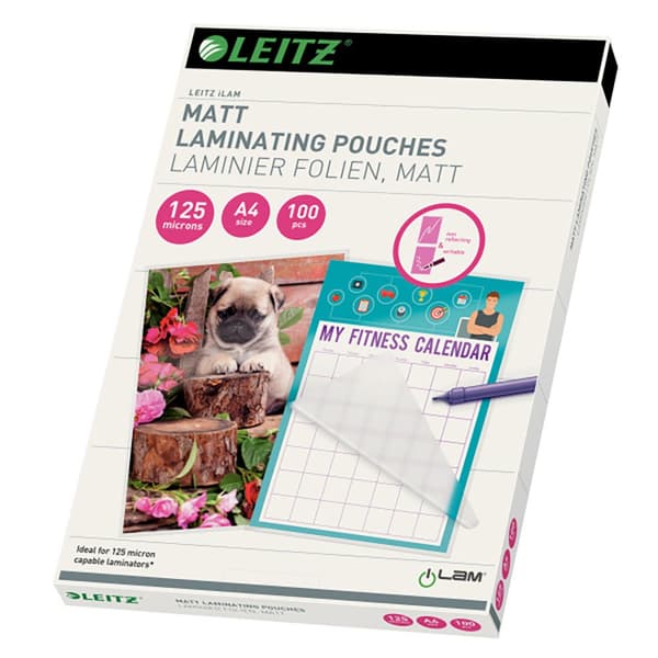 Leitz Satin A4 125 Mikron Laminering Påsar 100 Enheter