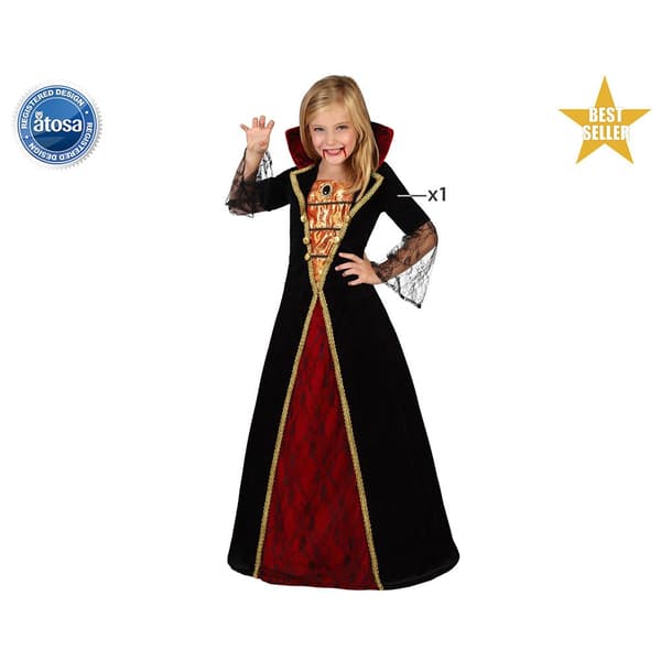 Atosa Vampirea Barnflicka Långklänning Custom Röd 7-9 Years