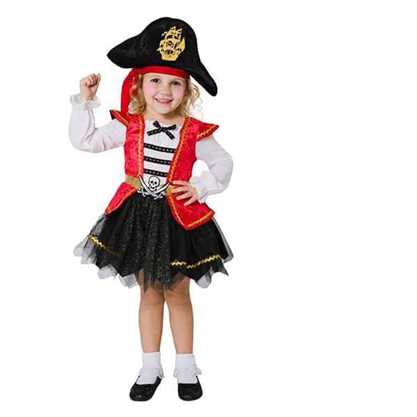 Viving Costumes Karibisk Piratdräkt Röd 3-4 Years