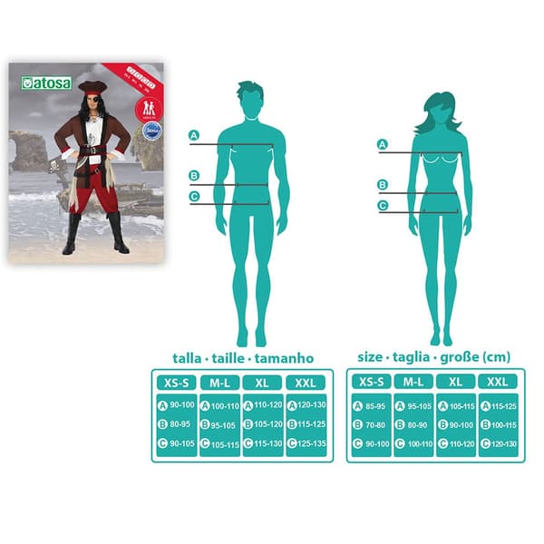 Atosa Pirate Custom Punainen 2XL
