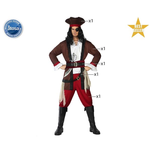 Atosa Pirate Custom Punainen 2XL