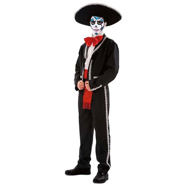 Viving Costumes Mexikansk Vuxen Kostym Svart M-L