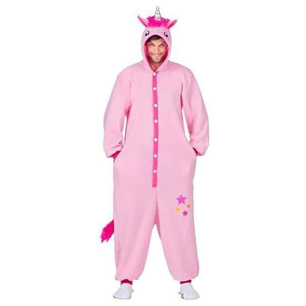 Viving Costumes Yksisarvinen Kigurumi-asu Hupulla Ja Hännällä Miehille  L-XL