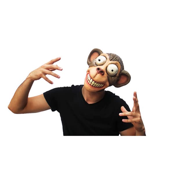 Ghoulish Chimp Head Maske