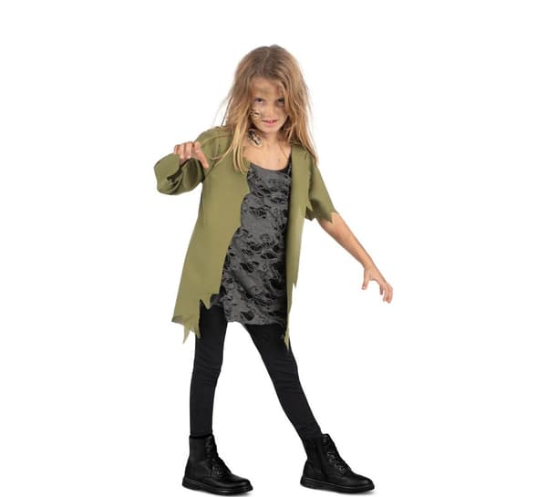 Mom Zombie-børnekostume Grøn 7-9 Years