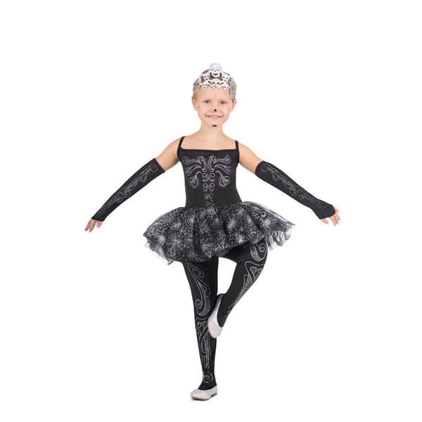 Mom Skelet Ballerina Børnekostume Sort 7-9 Years