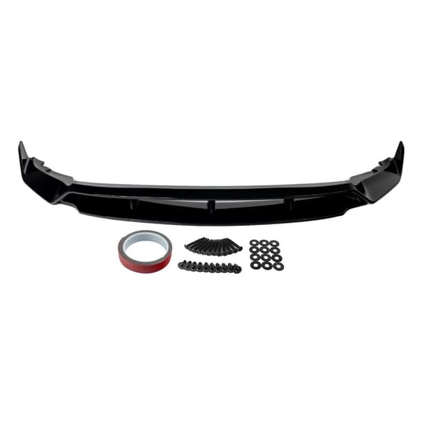 Front Bumper Lip Splitter, Glansende Sort Finish, Holdbar ABS Plast Design,glossy sort