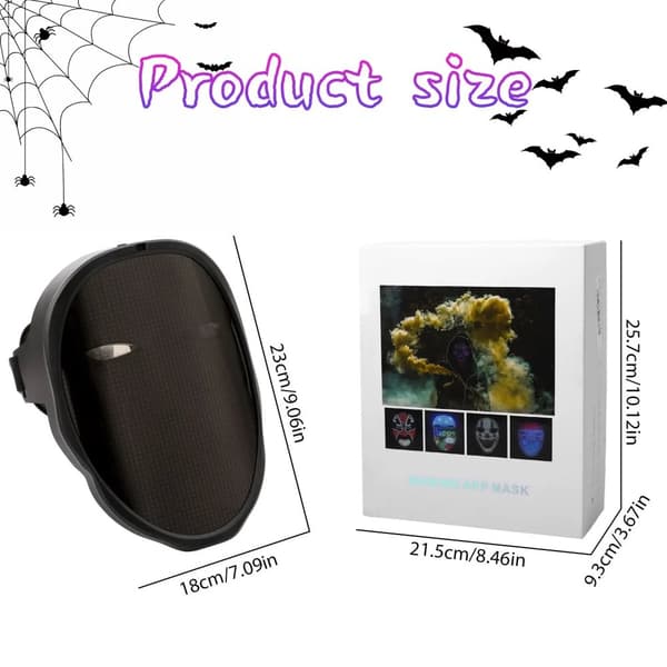 LED-appstyrd mask, Bluetooth-anslutning, 45 dynamiska bilder,1 Typ