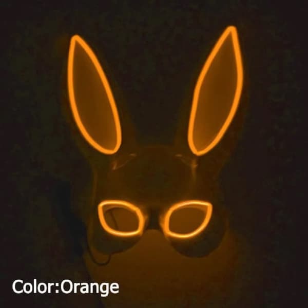 LED Glow Skum Klovnemaske, Livlig Belysning, Holdbar PVC Design,Lette