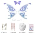Miniatyrbillede 2 af 2: Butterflyvinger, 4 vinger & skelet, tilpasselige stropper,2Pcs-Med Lys