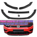 Miniatyrbillede 1 af 4: Front Bumper Lip Spoiler, Glansende Sort Finish, Nem Installation, Perfekt Pasform