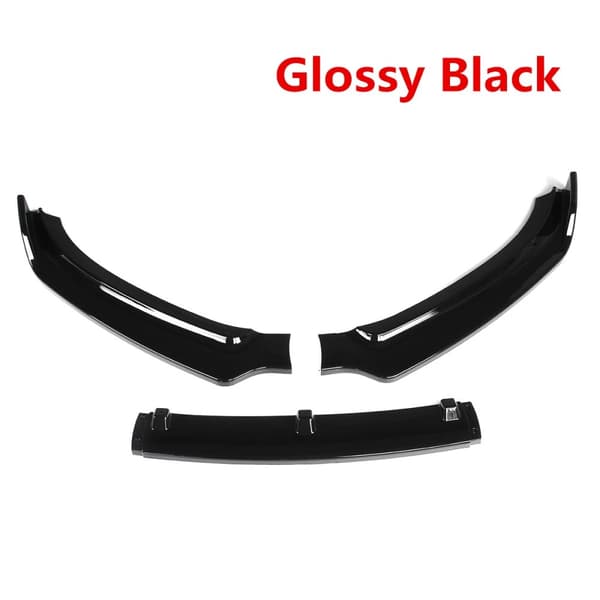 Bilens forreste kofanger lip spoiler, nem installation,Glansende Sort