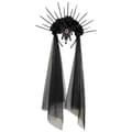 Miniatyrbillede 2 af 2: Gothic Blomst Halloween Hovedbånd, Indviklet Blomsterdesign, Perfekt til Cosplay,Sort