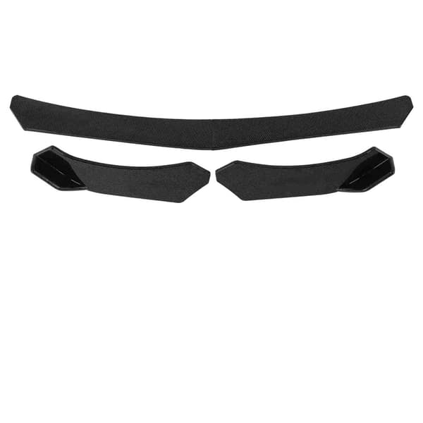 Front Bumper Lip Spoiler, Carbon Fiber Stil, Universel Pasform,sort