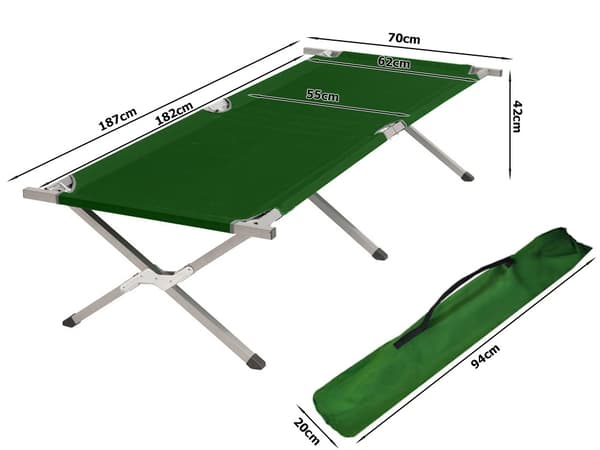 Hopfällbar Campingsäng - 110kg