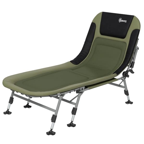 Camping Seng, 200x85x40-51 cm, Grøn