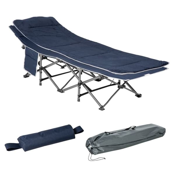 Sammenklappelig Camping Seng, 188x64.5x53 cm, Mørkeblå