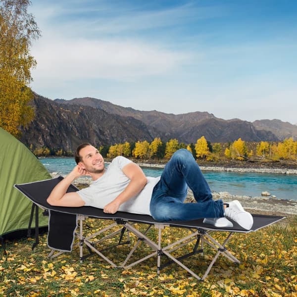 Camping Seng, 190x68x52 cm, Sort