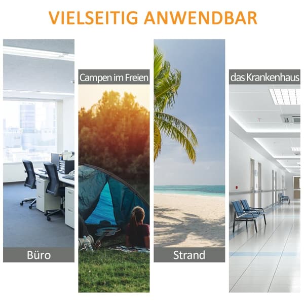 Sammenklappelig Camping Seng til 2 Personer, 193x125x40 cm, Blå+Sort