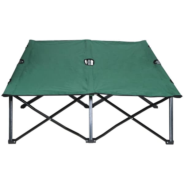 Campingbädd, 193x125x40 cm, Grön Svart