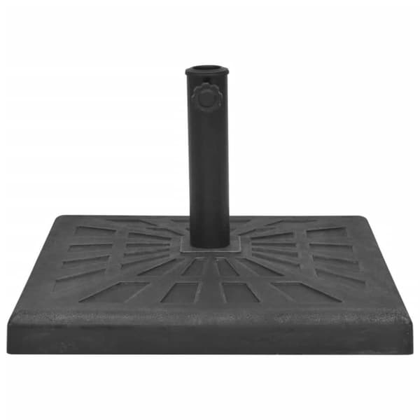 vidaXL parasolfod resin firkant sort 19 kg