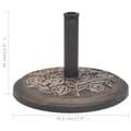 Miniatyrbilde 7 av 7: vidaXL Parasollfot harpiks rund bronse 9 kg