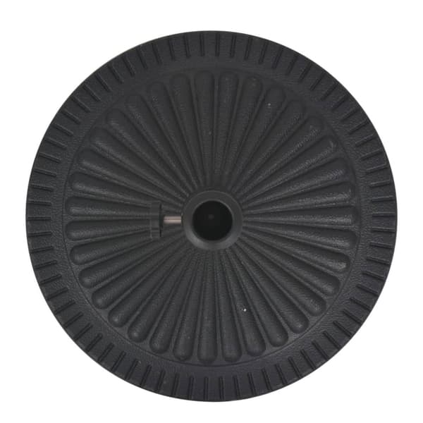 vidaXL Parasollfot harpiks rund svart 14 kg
