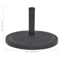 Miniatyrbilde 7 av 7: vidaXL Parasollfot harpiks rund svart 14 kg
