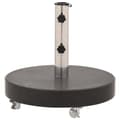 Miniatyrbilde 9 av 9: vidaXL Parasollfot granitt rund 30 kg svart