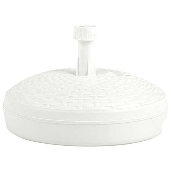 vidaXL parasolfod 20 l sand- eller vandfyldt plastik rattanlook hvid