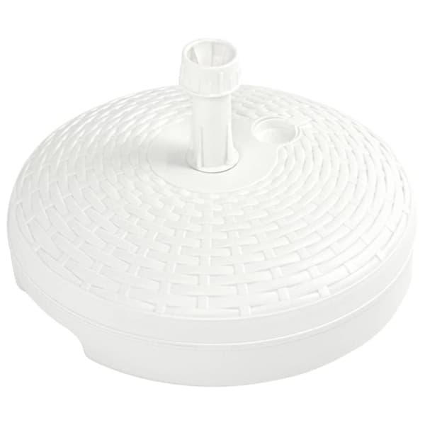 vidaXL parasolfod 20 l sand- eller vandfyldt plastik rattanlook hvid