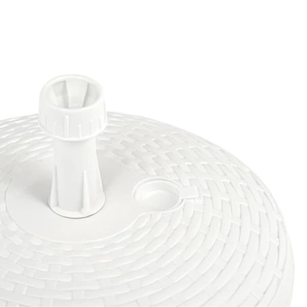 vidaXL parasolfod 20 l sand- eller vandfyldt plastik rattanlook hvid