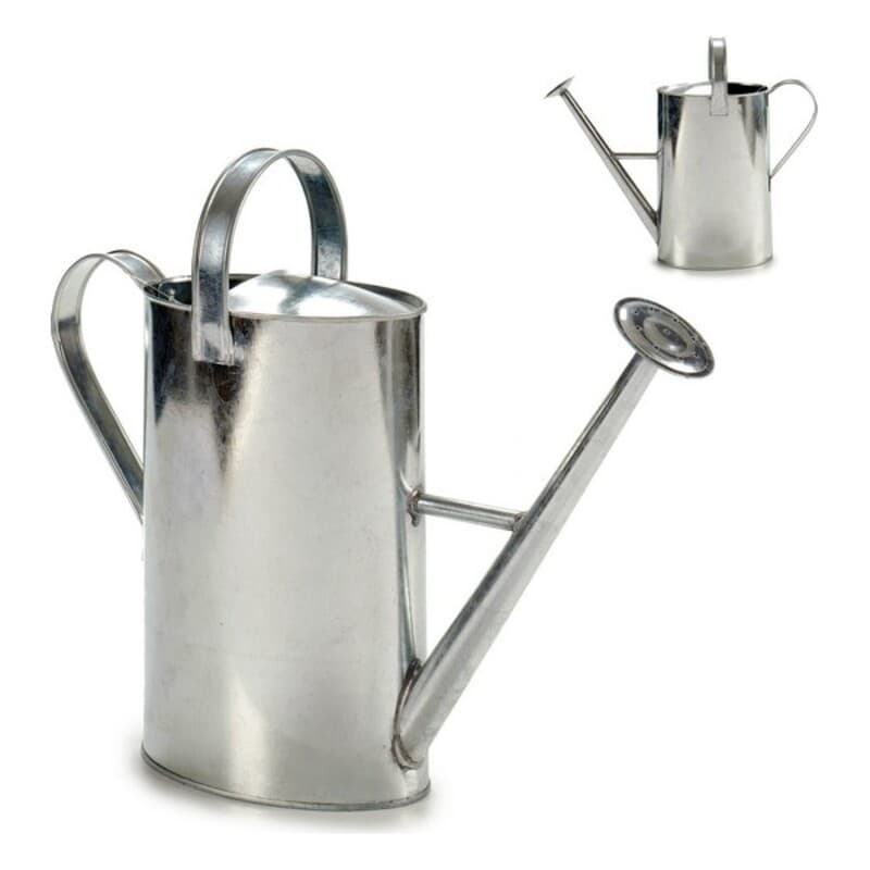 Vattenkanna S3600124 Stor Oval Silvrig Grå Zink (Stor) (2000 ml)