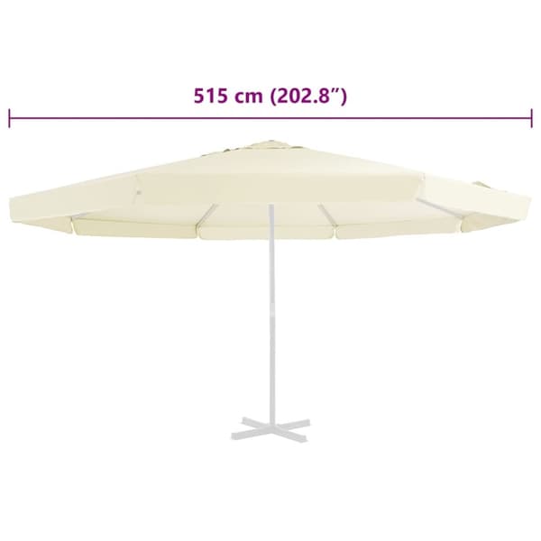 vidaXL Reservtyg för parasoll sandfärgat 500 cm