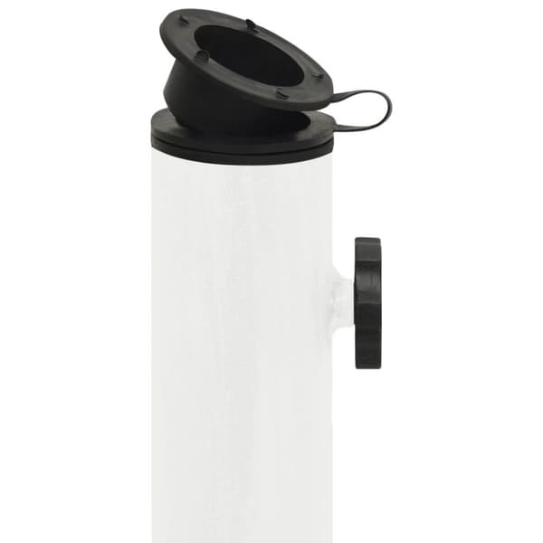 vidaXL Parasollbase hvit 44x44x31 cm støpejern