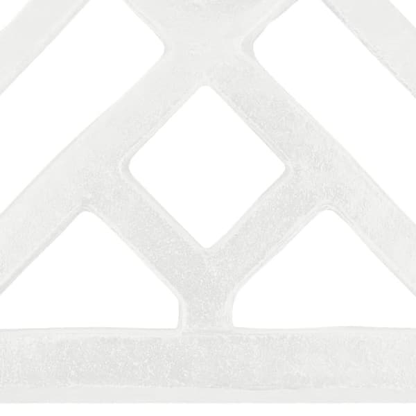 vidaXL Parasollbase hvit 44x44x31 cm støpejern