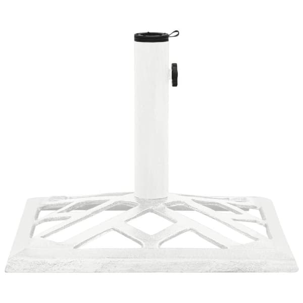 vidaXL Parasollbase hvit 44x44x31 cm støpejern