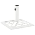 Miniatyrbillede 1 af 8: vidaXL parasolfod 44x44x31 cm støbejern hvid