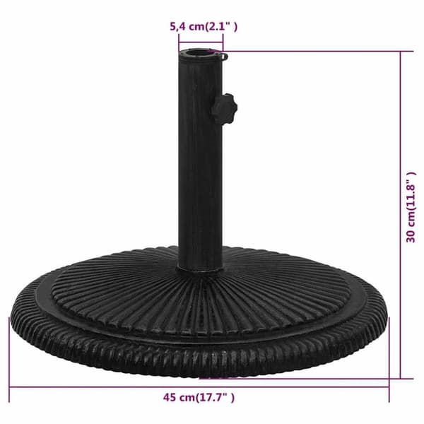 vidaXL Parasollbase svart 45x45x30 cm støpejern