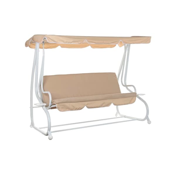 Penkki DKD Home Decor Beige Keinu Polyesteri Teräs (210 x 120 x 164 cm)