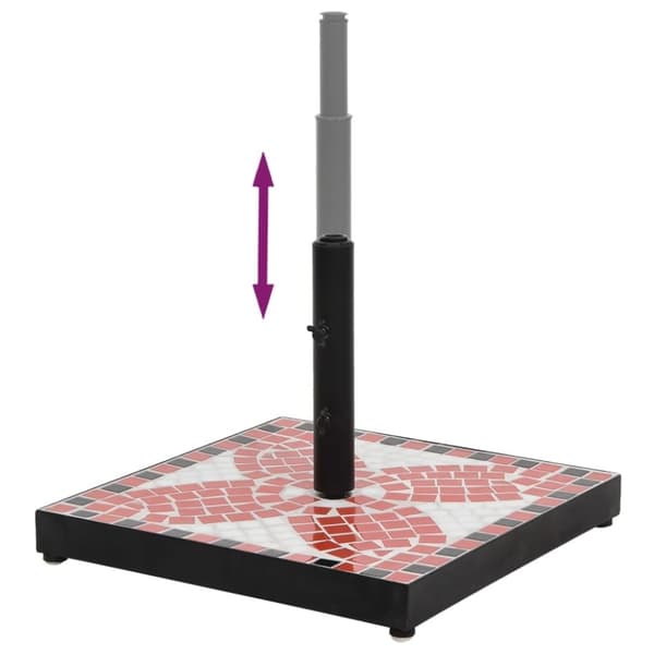 vidaXL parasolfod 12 kg firkantet terrakotta og hvid