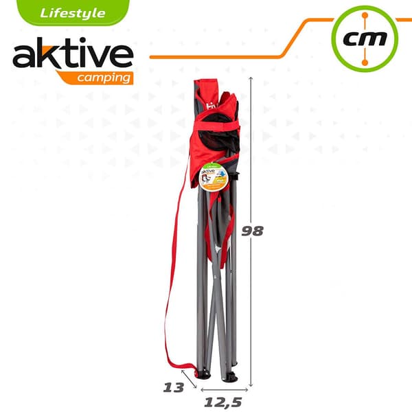 Aktive Stol Camping Plegable 60x58.5x98 Cm Rød