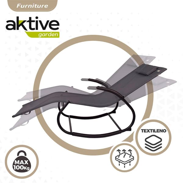 Aktive Liggestol Textileno 60x172x75 Cm Sort