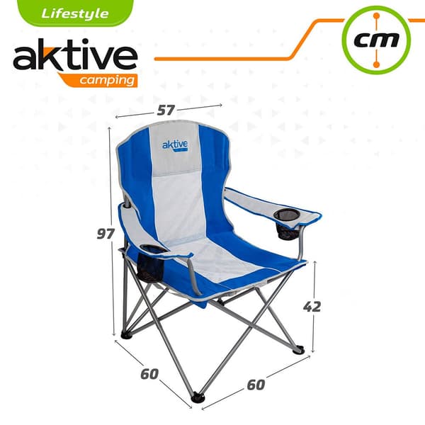 Aktive Fällbar Sportstol 60x58.5x98 Cm Blå