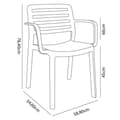 Miniatyrbild 8 av 8: Garbar Stol Med Armar Wind Vit