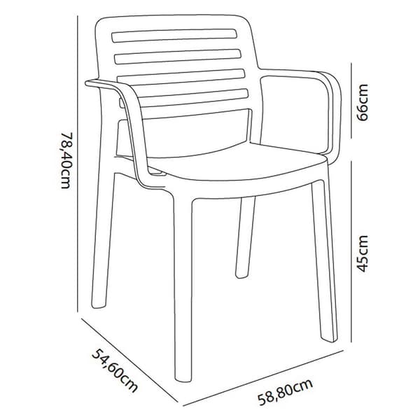 Garbar Stol Med Armar Wind Vit