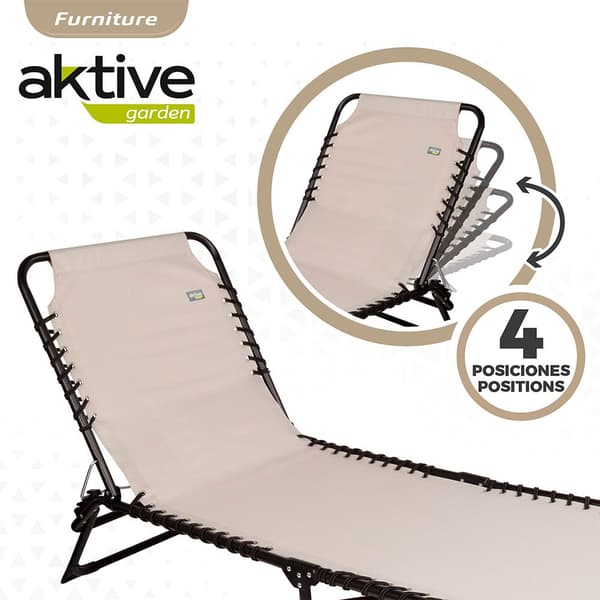 Aktive Liggestole Polyester 59x190x30 Cm Beige