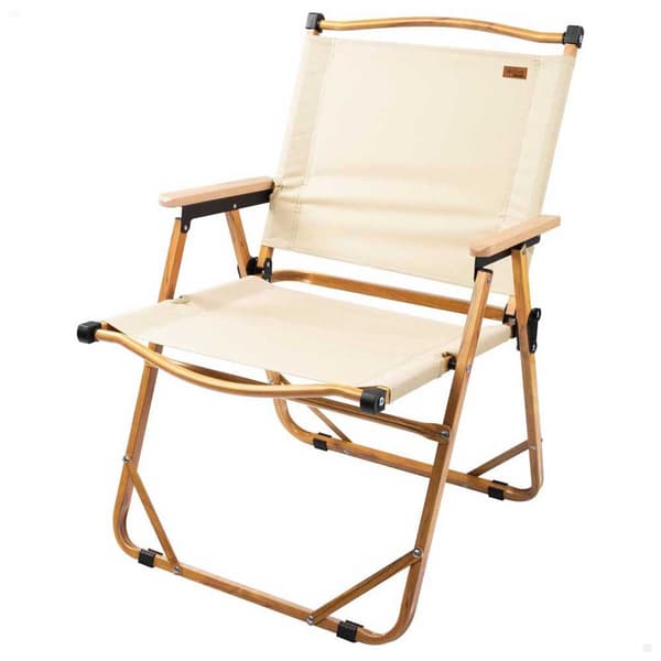 Aktive Høj Klapstol Glamping Beige 61 x 54 x x 40-77 cm