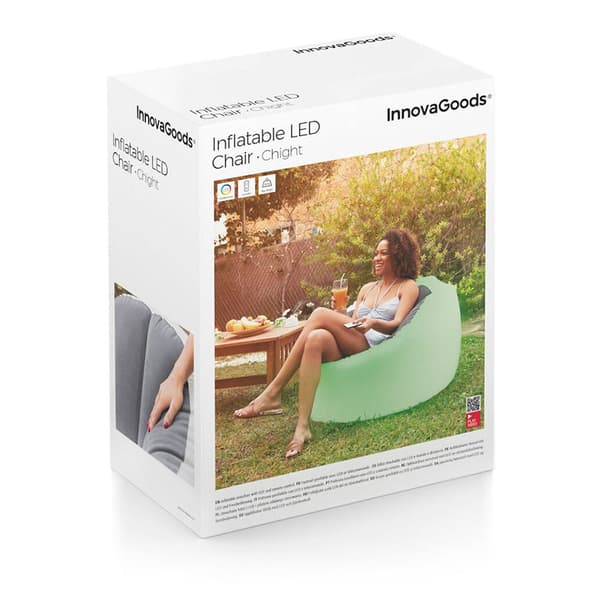 Innovagoods Led Oppustelig Lænestol Chight Hvid,Grå