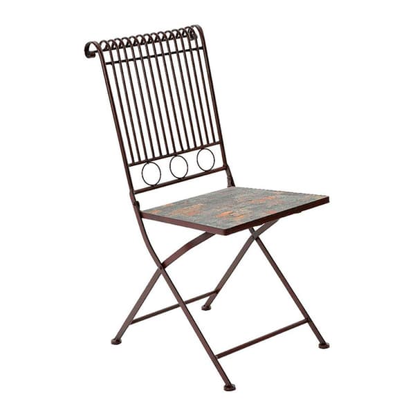 Edm Metallstol Med Mosaik 90x39 Cm Brun
